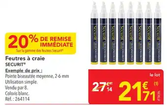 METRO Securit Feutres à craie offre