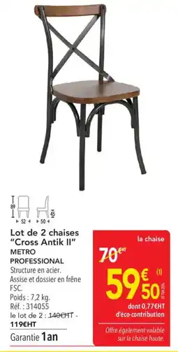 METRO METRO PROFESSIONAL Cross Antik II offre