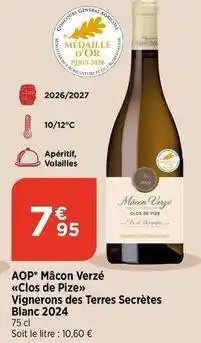 Maximarché Aop mâcon verze offre