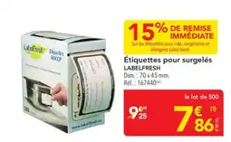 METRO LabelFresh Étiquettes HACCP offre