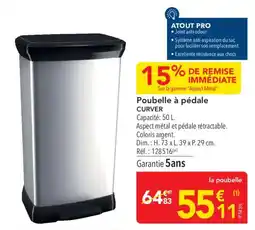 METRO CURVER Poubelle à pédale offre