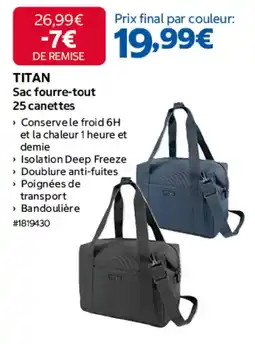 Costco TITAN Sac fourre-tout offre