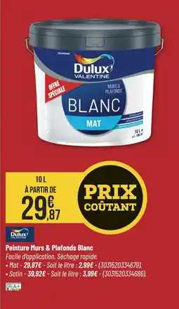 Bricorama Dulux Valentine Peinture Murs & Plafonds Blanc offre