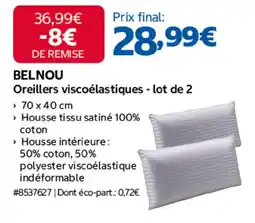 Costco BELNNOU Oreillers viscoélastiques offre