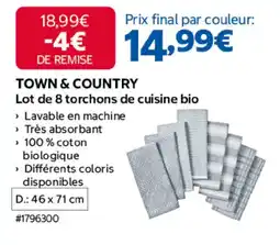 Costco TOWN & COUNTRY torchons de cuisine bio offre