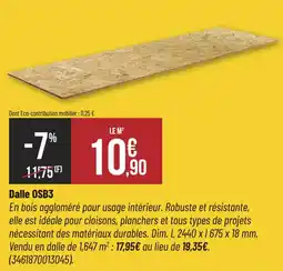 Bricorama Dalle OSB3 offre