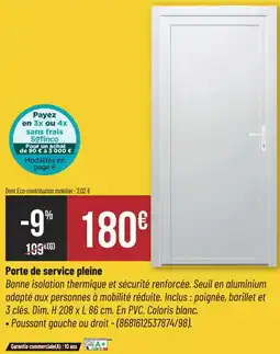 Bricorama Porte de service pleine offre