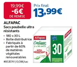 Costco Alfapac Sacs poubelle ultra résistants offre