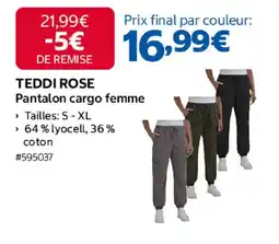 Costco TEDDI ROSE Pantalon cargo femme offre