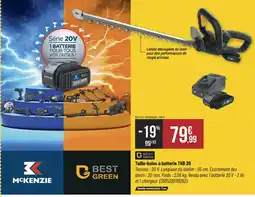 Bricorama Best Green Taille-haies à batterie THB 20 offre