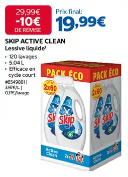 Costco skip Lessive liquide offre