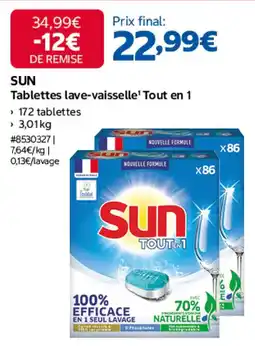 Costco SUN Tablettes lave-vaisselle Tout en 1 offre