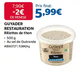Costco GUYADER Rillettes de thon offre