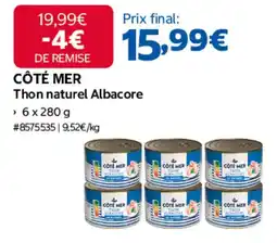 Costco CÔTÉ MER Thon naturel Albacore offre