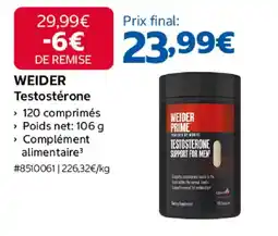 Costco WEIDER Testostérone offre