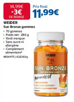 Costco WEIDER Sun Bronze gommesses offre