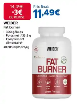 Costco WEIDER Fat burner offre