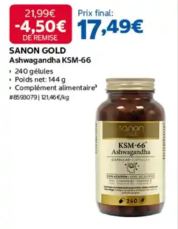 Costco SANON GOLD Ashwagandha KSM-66 offre