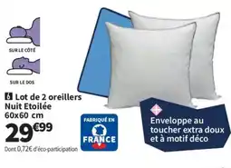 Conforama Lot de 2 oreillers Nuit Etoilée offre