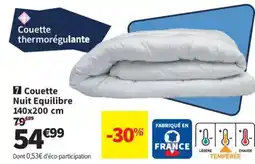 Conforama Couette Nuit Equilibre offre