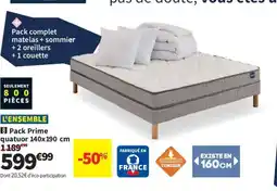 Conforama Pack Prime quatuor offre