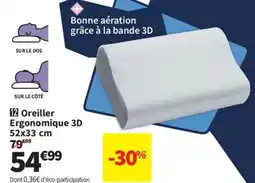 Conforama Oreiller Ergonomique 3D offre