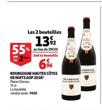Auchan Direct Bourgogne Hautes Côtes De Nuits Aop 2018 offre