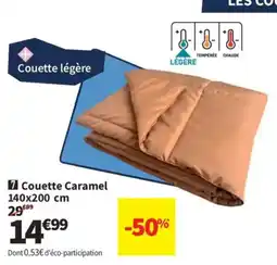 Conforama Couette Caramel offre
