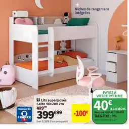 Conforama Lits superposés Salto offre