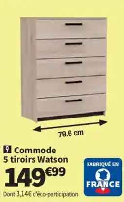 Conforama Commode 5 tiroirs Watson offre