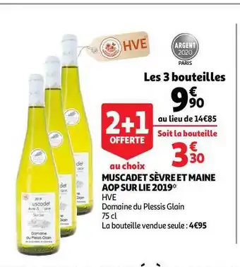 Auchan Direct Muscadet Sèvre Et Maine Aop Sur Lie 2019 offre