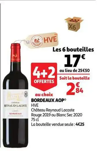 Auchan Direct Bordeaux Aop Hve Château Reynaud Lacoste offre