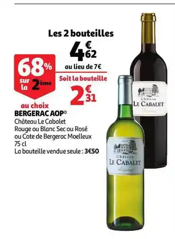 Auchan Direct Bergerac Aop Château Le Cabalet offre