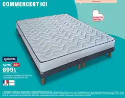 BUT Dreaméa Ensemble matelas 180x200 cm + sommier 2x90x200 cm XXL offre
