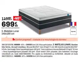 BUT Matelas Lunar offre