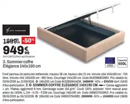 BUT Nuit Faubourg Sommier coffre Elégance offre
