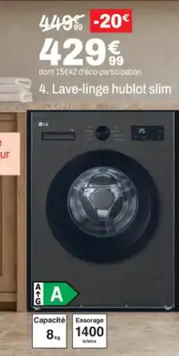 BUT LG Lave-linge hublot slim offre