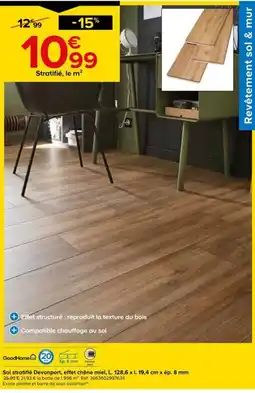 Castorama GoodHome Sol stratifié Devonport offre