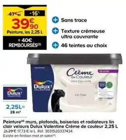Castorama Dulux Valentine Peinture velours offre