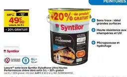 Castorama Syntilor Lasure extérieure Xylophone Ultra Hautes Performances chêne doré satin offre