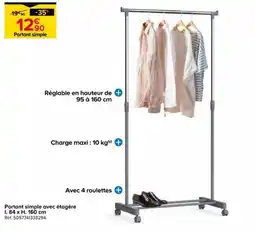 Castorama Portant simple avec étagère offre