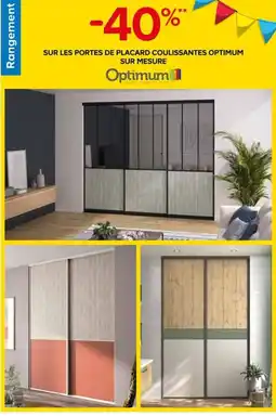 Castorama Optimum Portes de placard coulissantes sur mesure offre
