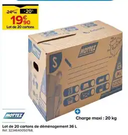 Castorama MOTTEZ cartons de déménagement offre