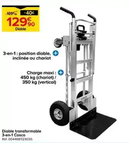 Castorama Cosco Diable transformable 3-en-1 offre