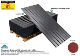 Castorama SEDPA Plaque acier Ondometal S12 anthracite offre