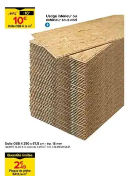 Castorama Dalle OSB 4 offre