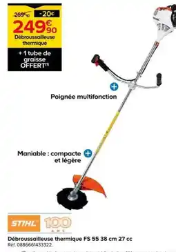 Castorama STIHL Débroussailleuse thermique FS 55 38 cm 27 cc offre