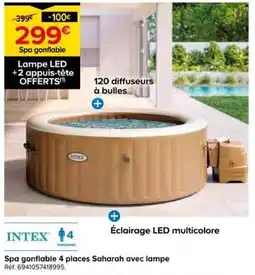 Castorama INTEX Spa gonflable 4 places Saharah avec lampe offre