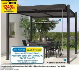 Castorama Fred Pergola bioclimatique offre