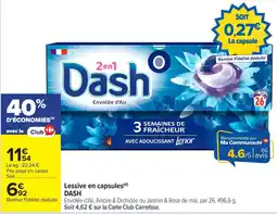 Carrefour Dash Lessive en capsules offre